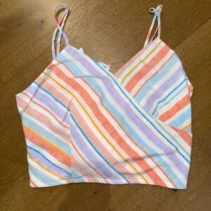 Sadie & Sage Multi-Color Striped Wrap Cami